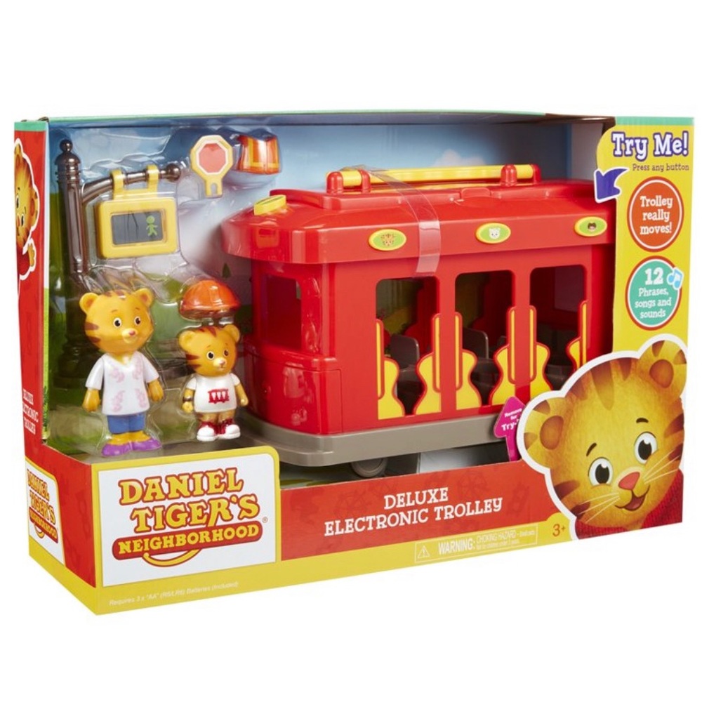 NWT/NIB Daniel Tiger's Neighborhood Deluxe Electronic Trolley with 2 Characters